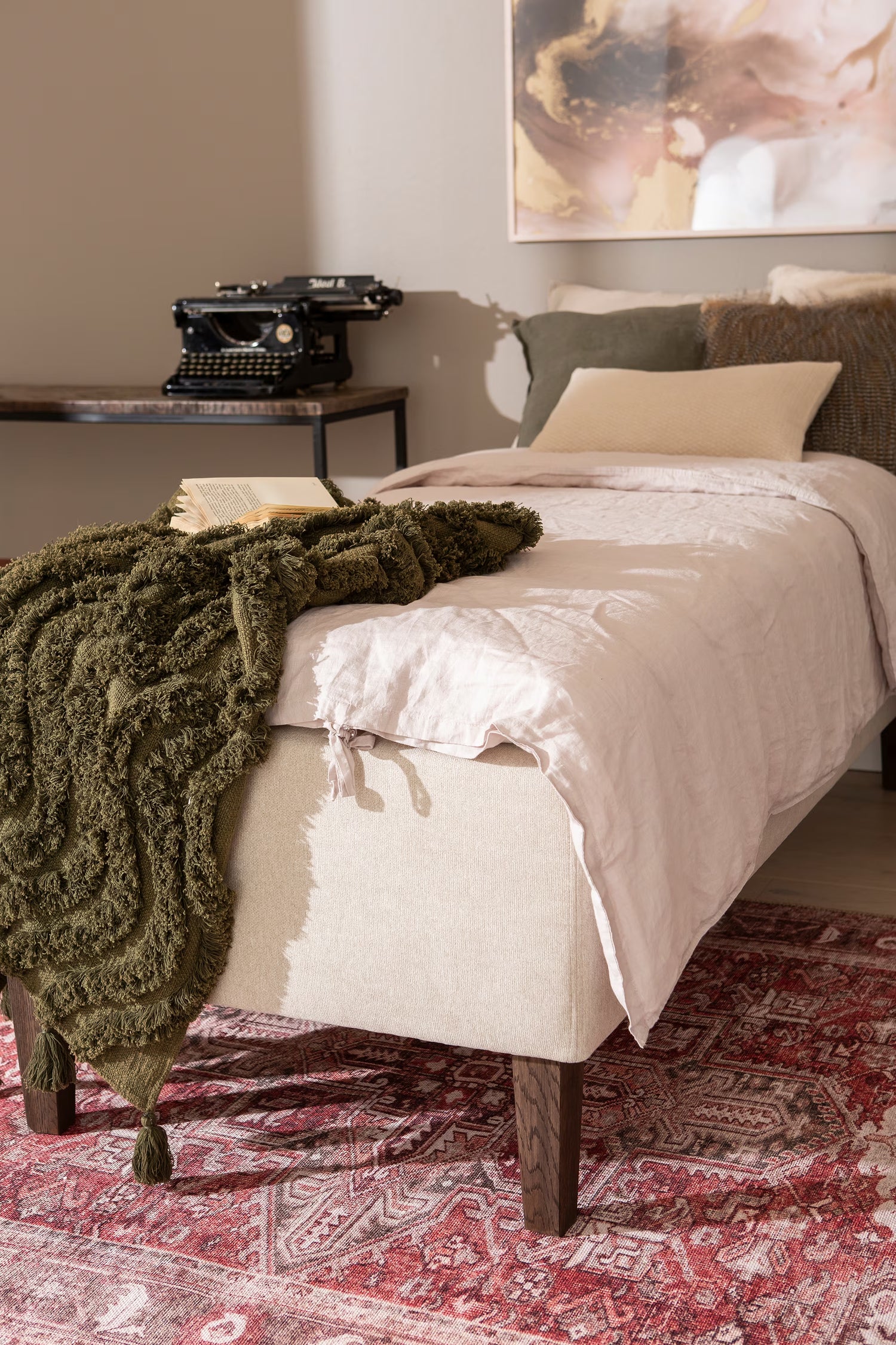 N&L Moon gold muistivaahto runkosänky beige