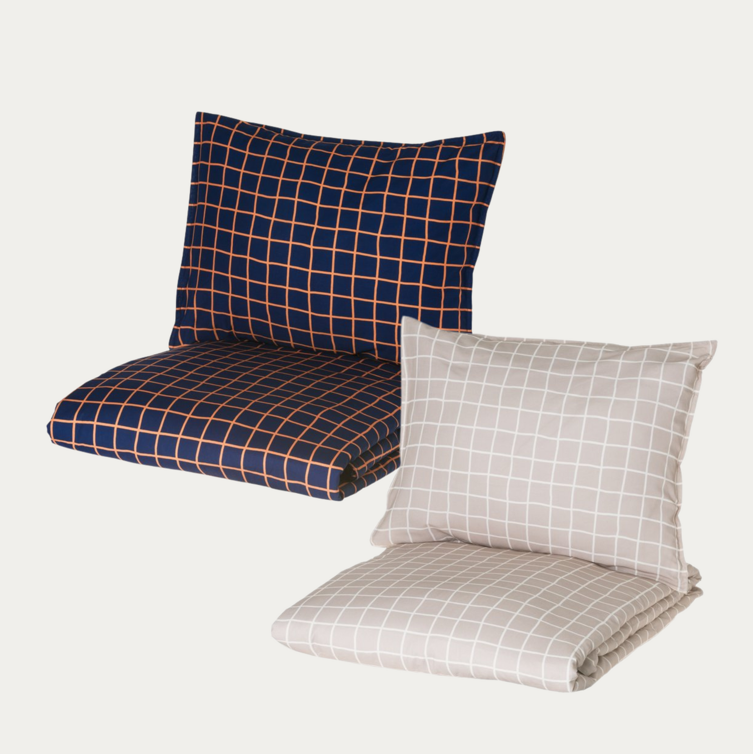 Fanni K Pussilakanasetti Ruut 150x210 cm, 50x60 cm