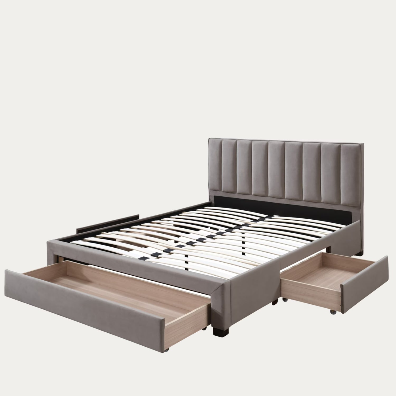 Helmi sängynrunko säilytyslaatikolla