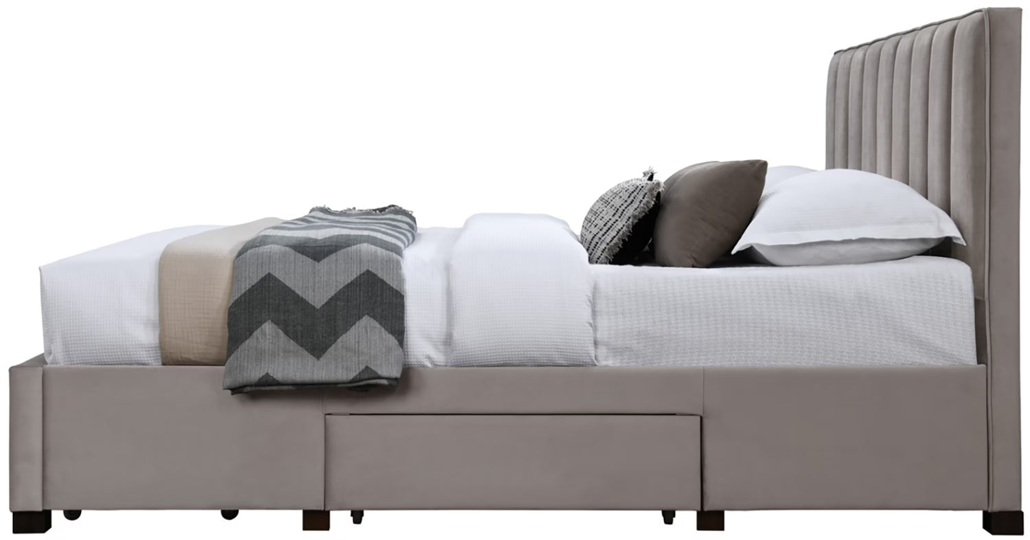 Helmi sängynrunko säilytyslaatikolla