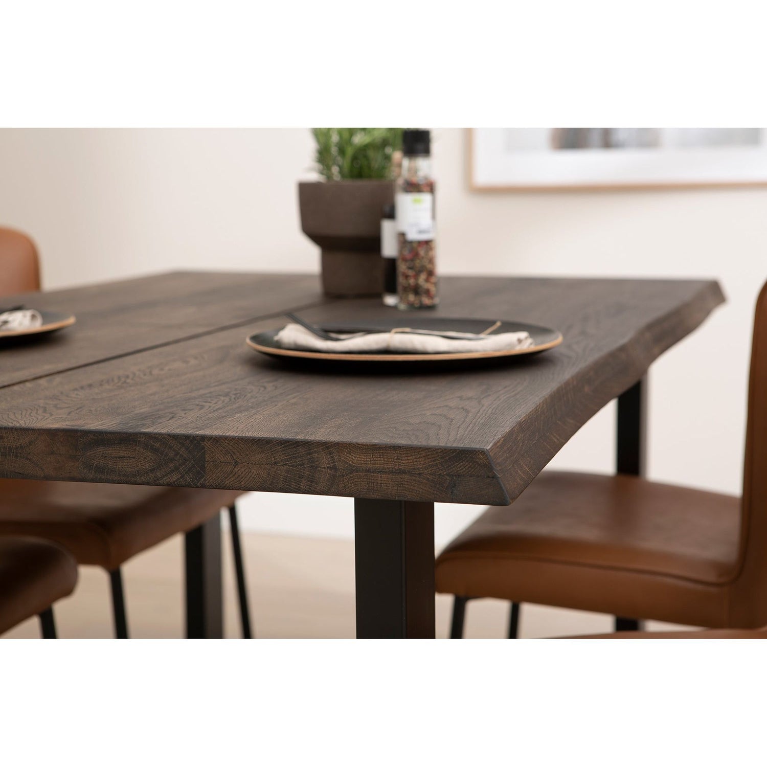 Stella lankkupöytä, savutammi 95x140 - 240cm