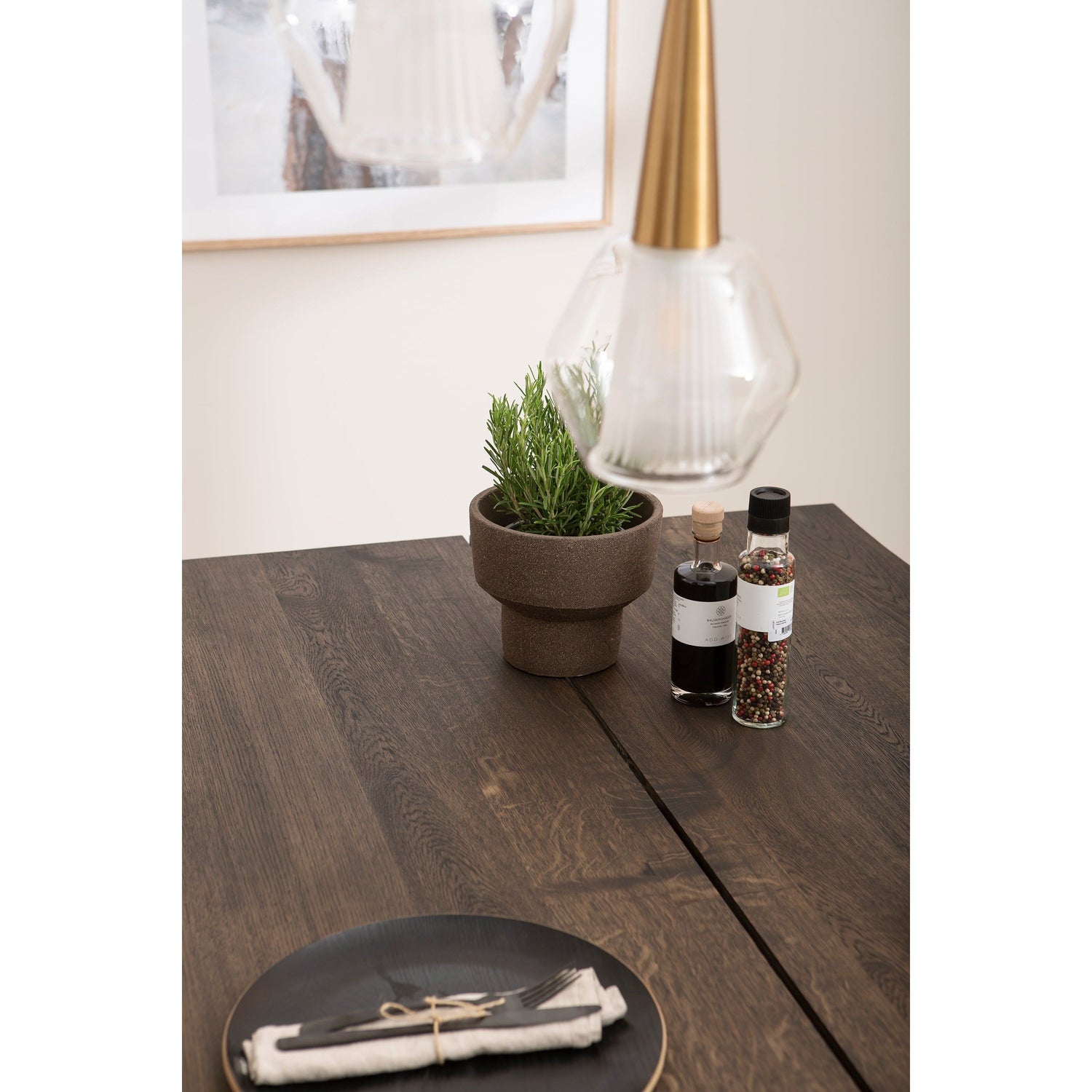 Stella lankkupöytä, savutammi 95x140 - 240cm