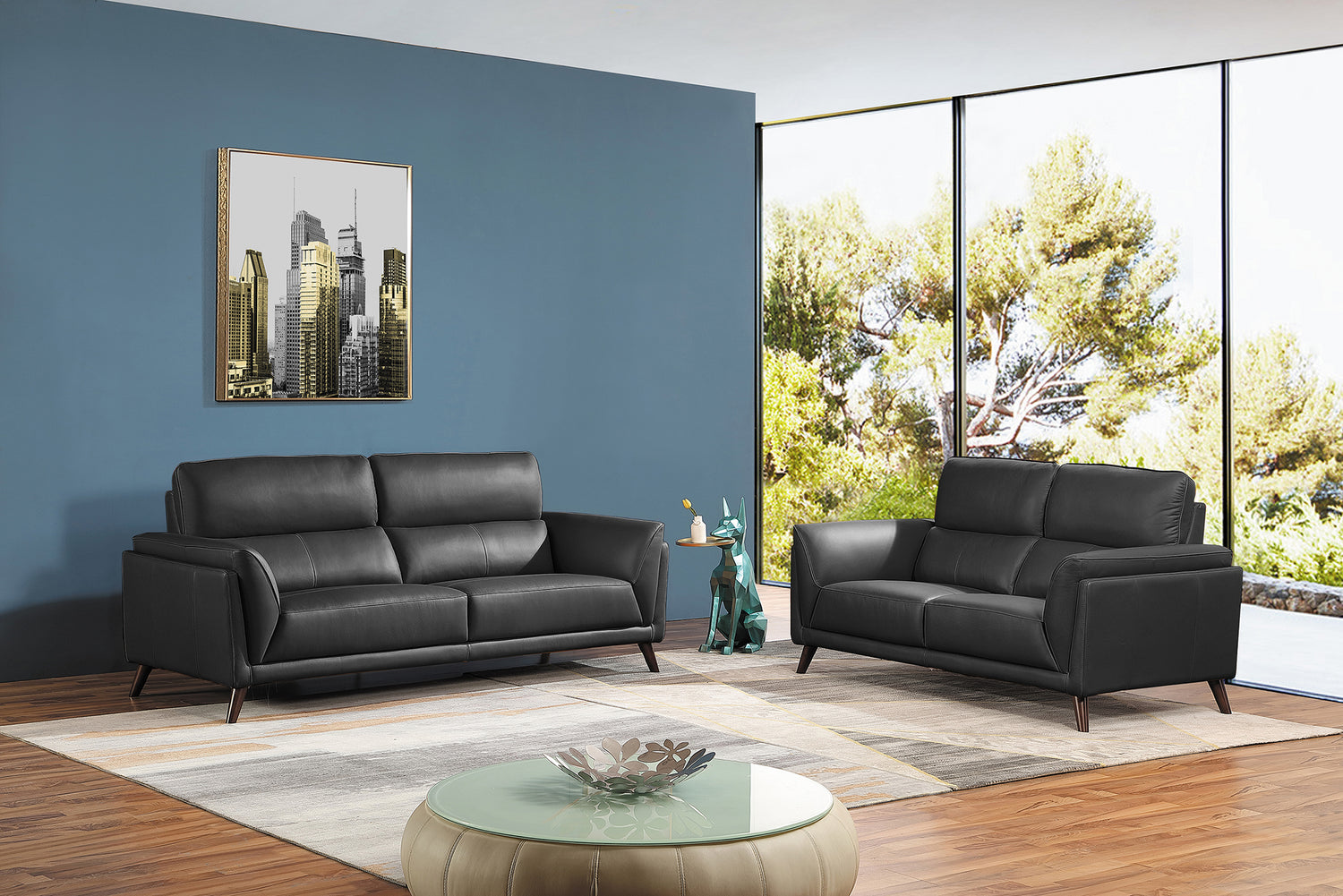 Amalfi 2-istuttava sohva musta