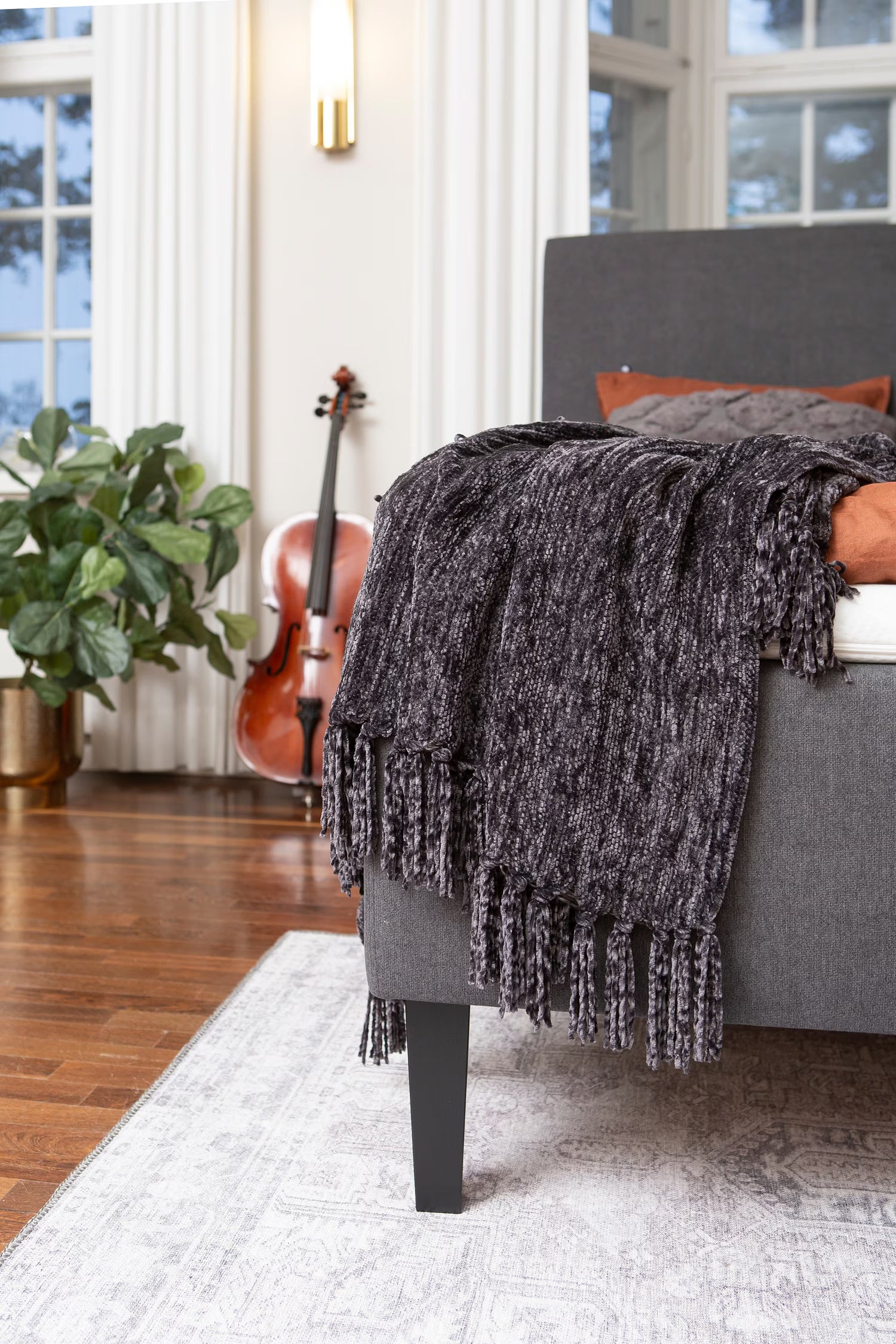 N&L Moon gold runkosänky antrasiitti