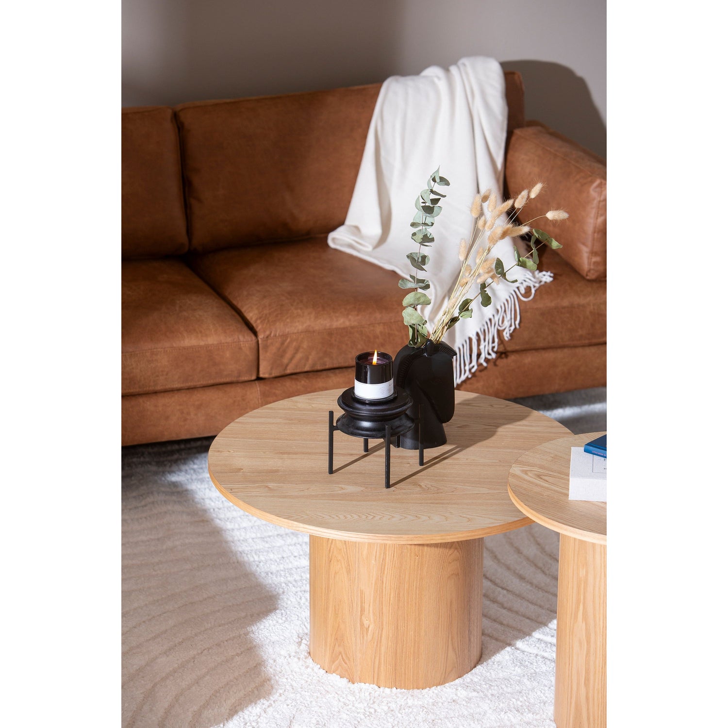 Scandic Collection Copenhagen Nordic avokulmasohva, bonded konjakki-Avokulma sohva-Scandic collection-Ryhdikäs-Tukeva-Skandinaavinen-Finlandia Living