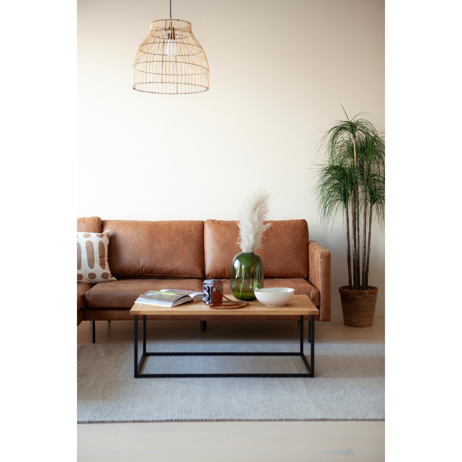 Copenhagen avokulmasohva, bonded konjakki