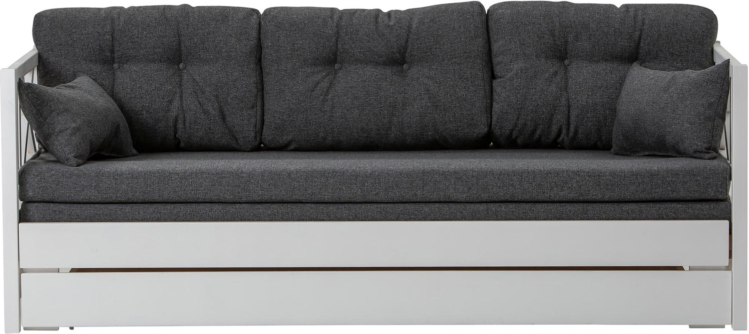 Hovi laverisohva tumman harmaat pehmusteet