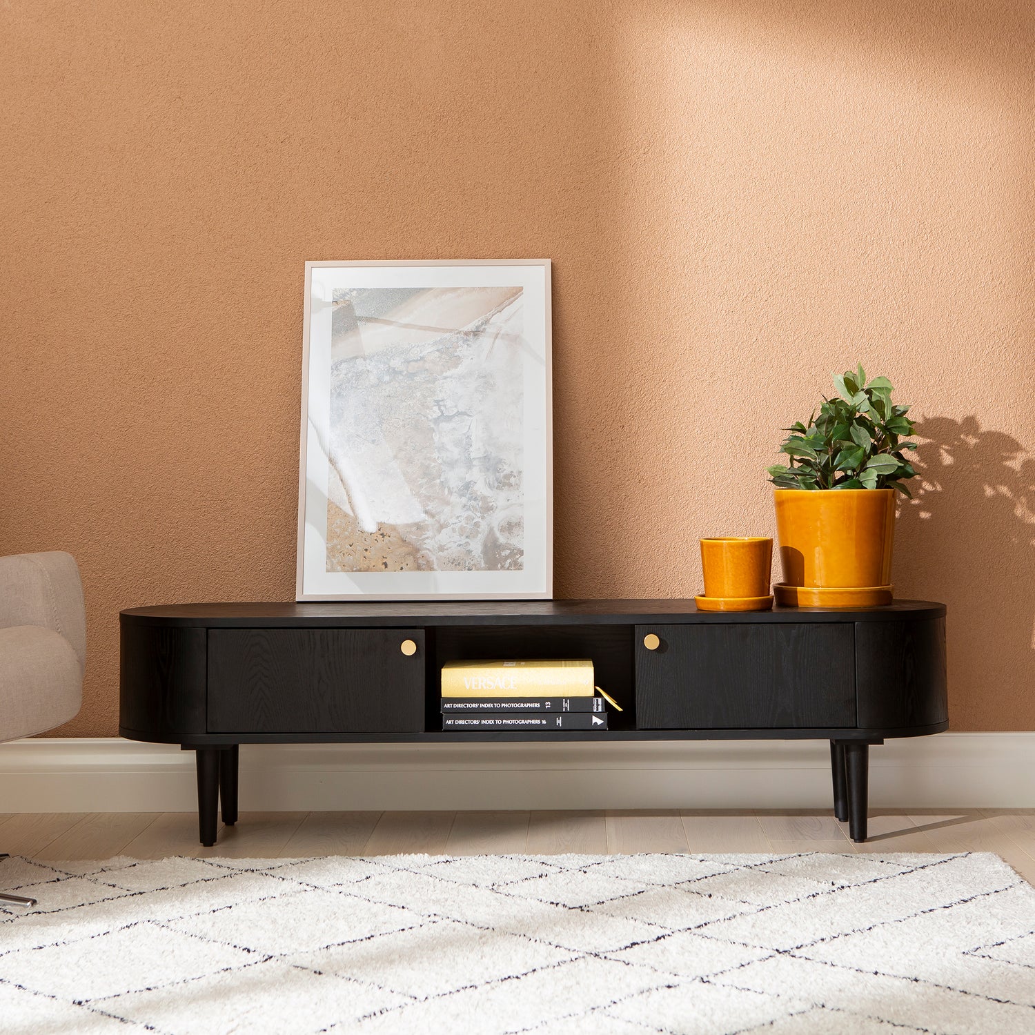 Rotondo, Tv-taso 160cm musta