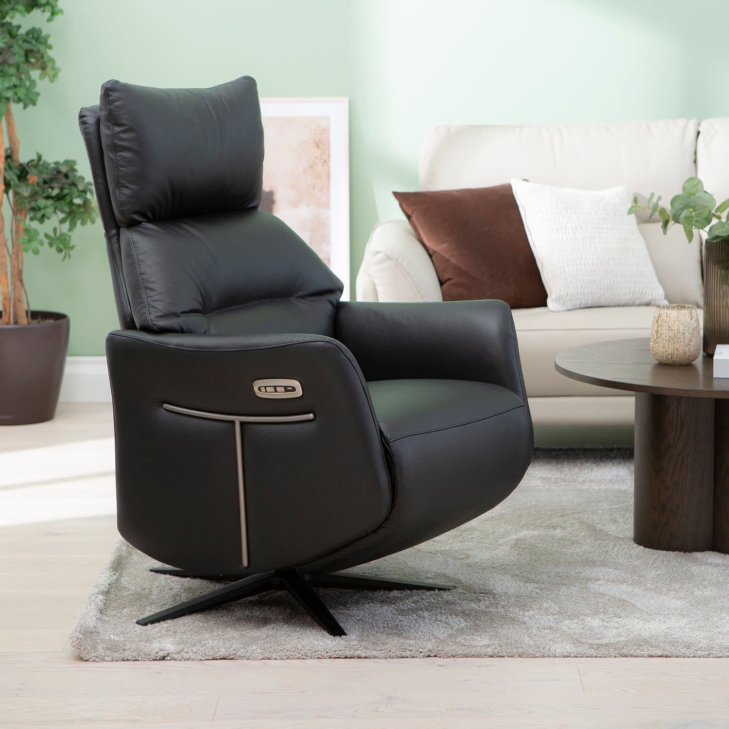 Lorenzo, recliner Musta