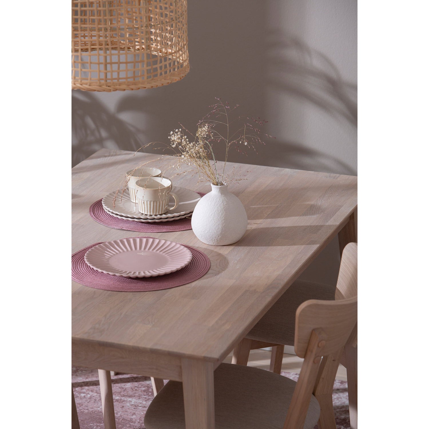 Frida ruokapöytä Nordic tammi 90x140 - 180cm