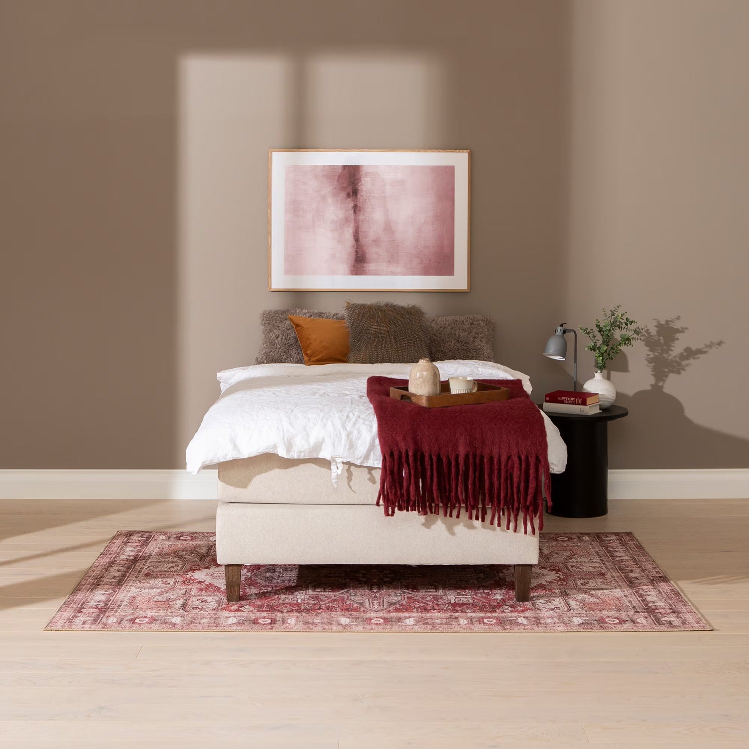 N&L Moon Gold, pussijousitettu jenkkisänky beige