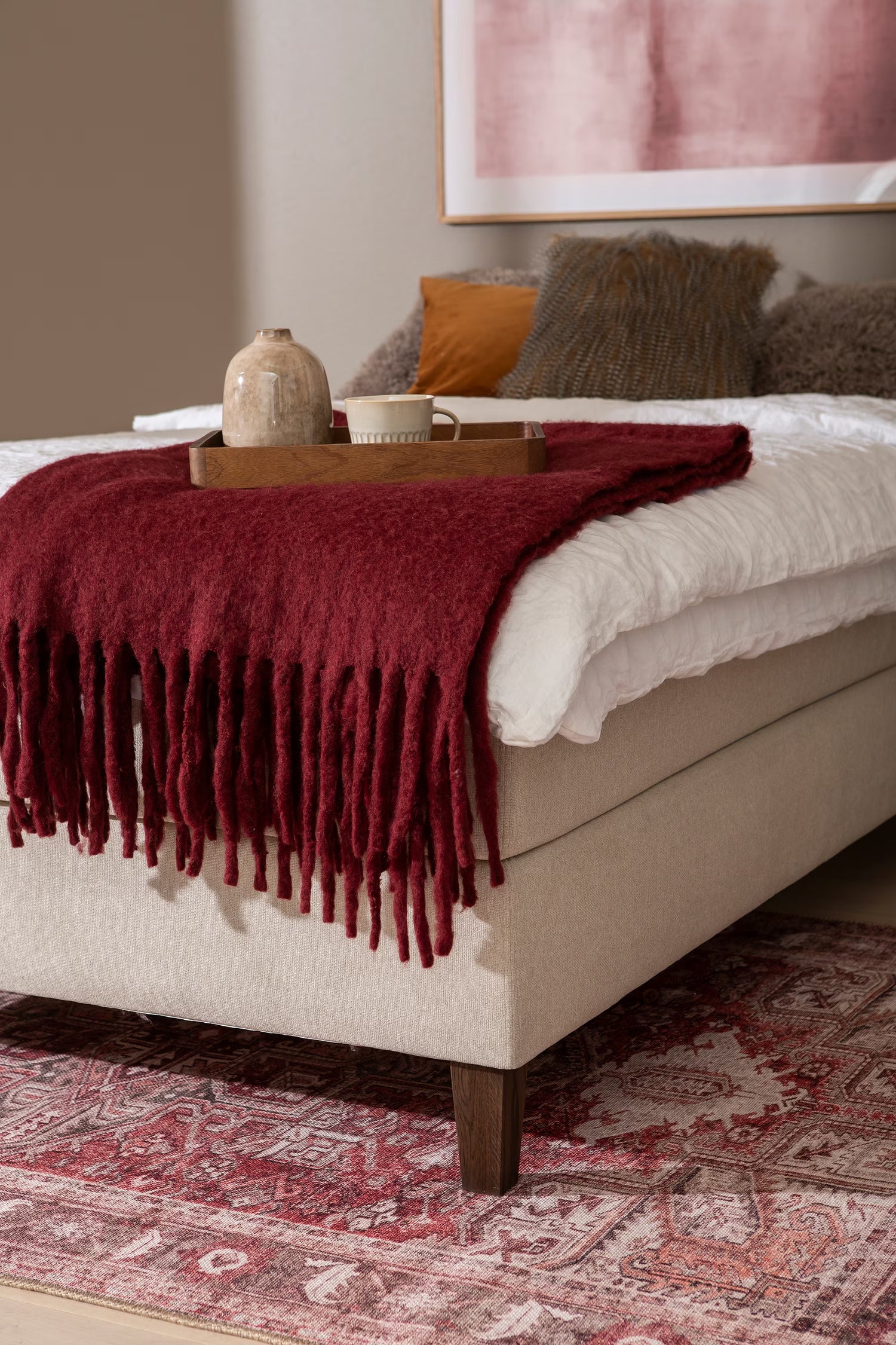 N&L Moon Gold, pussijousitettu jenkkisänky beige