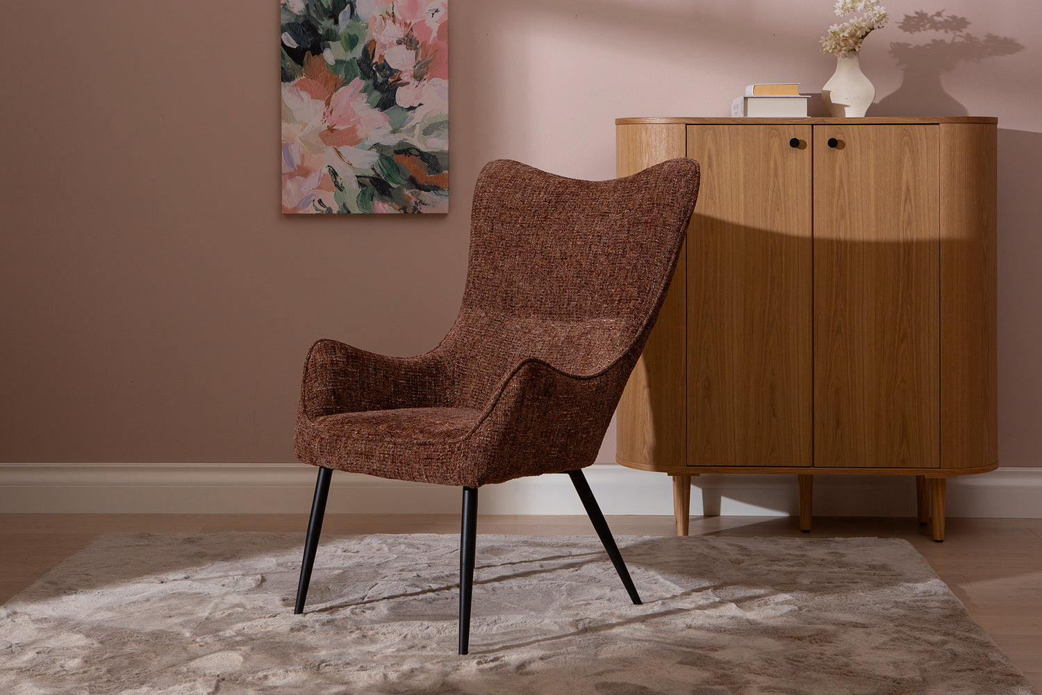 Lucy, nojatuoli ruskea