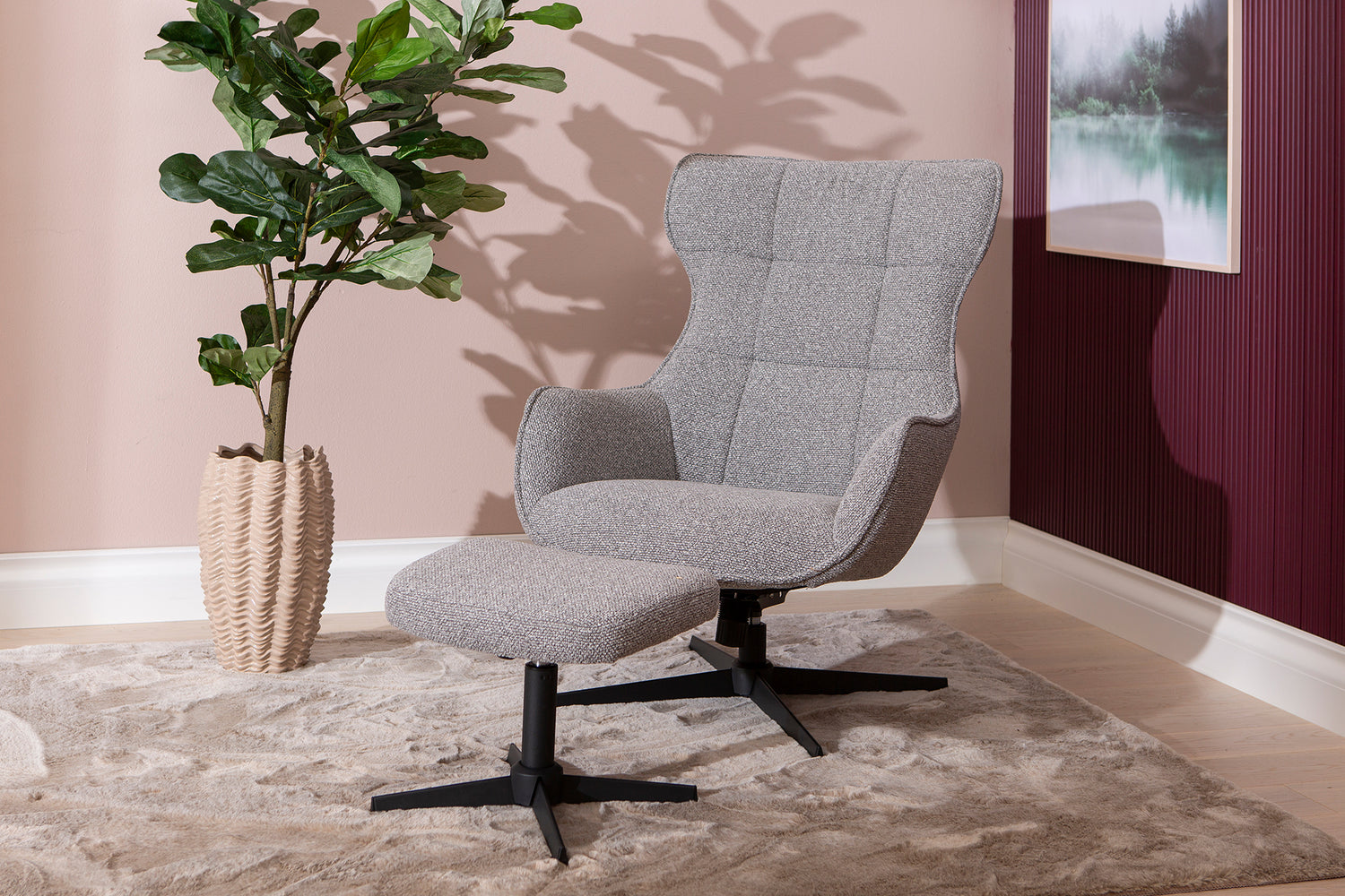 Wind, tv-tuoli rahilla harmaa