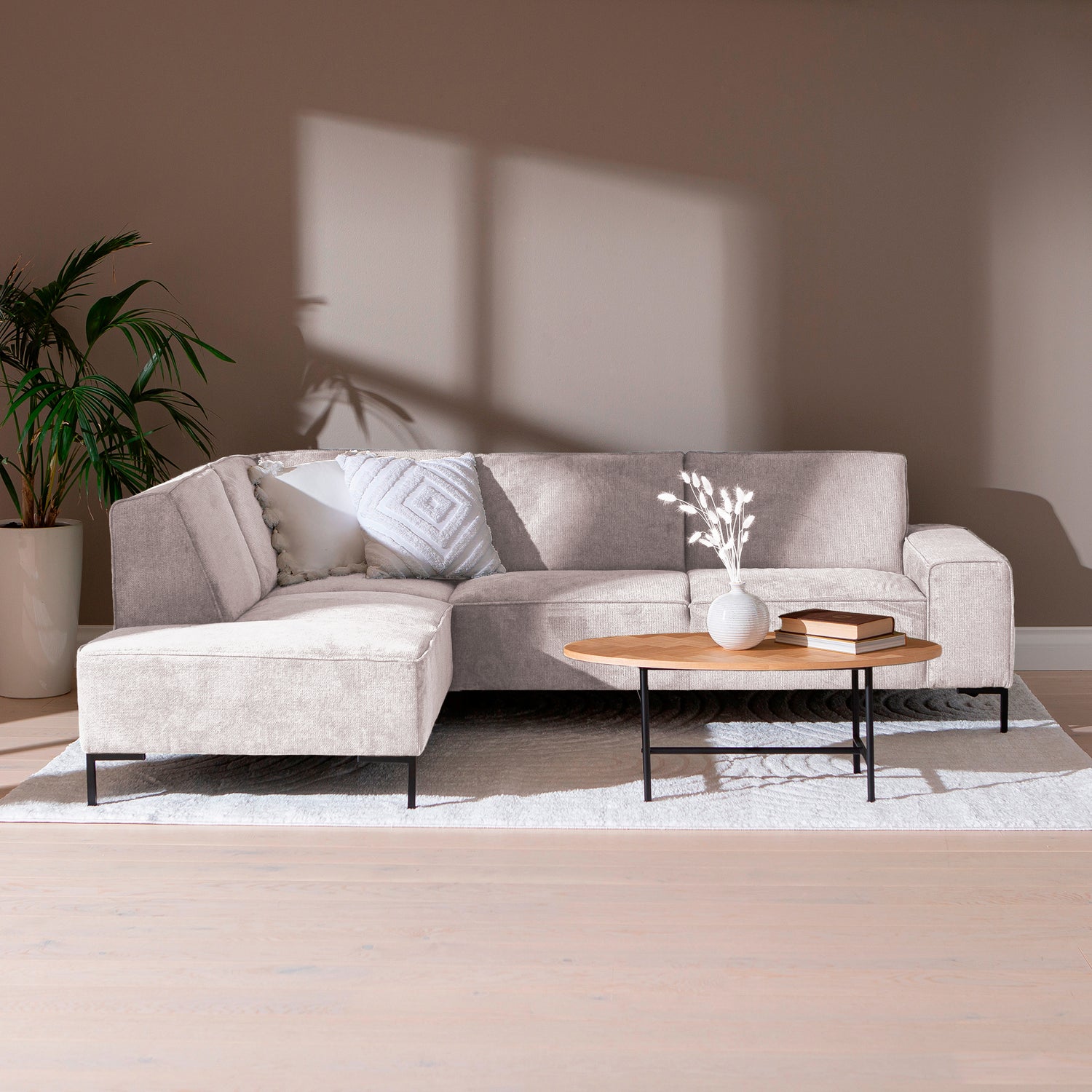 Ribe avokulmasohva, beige