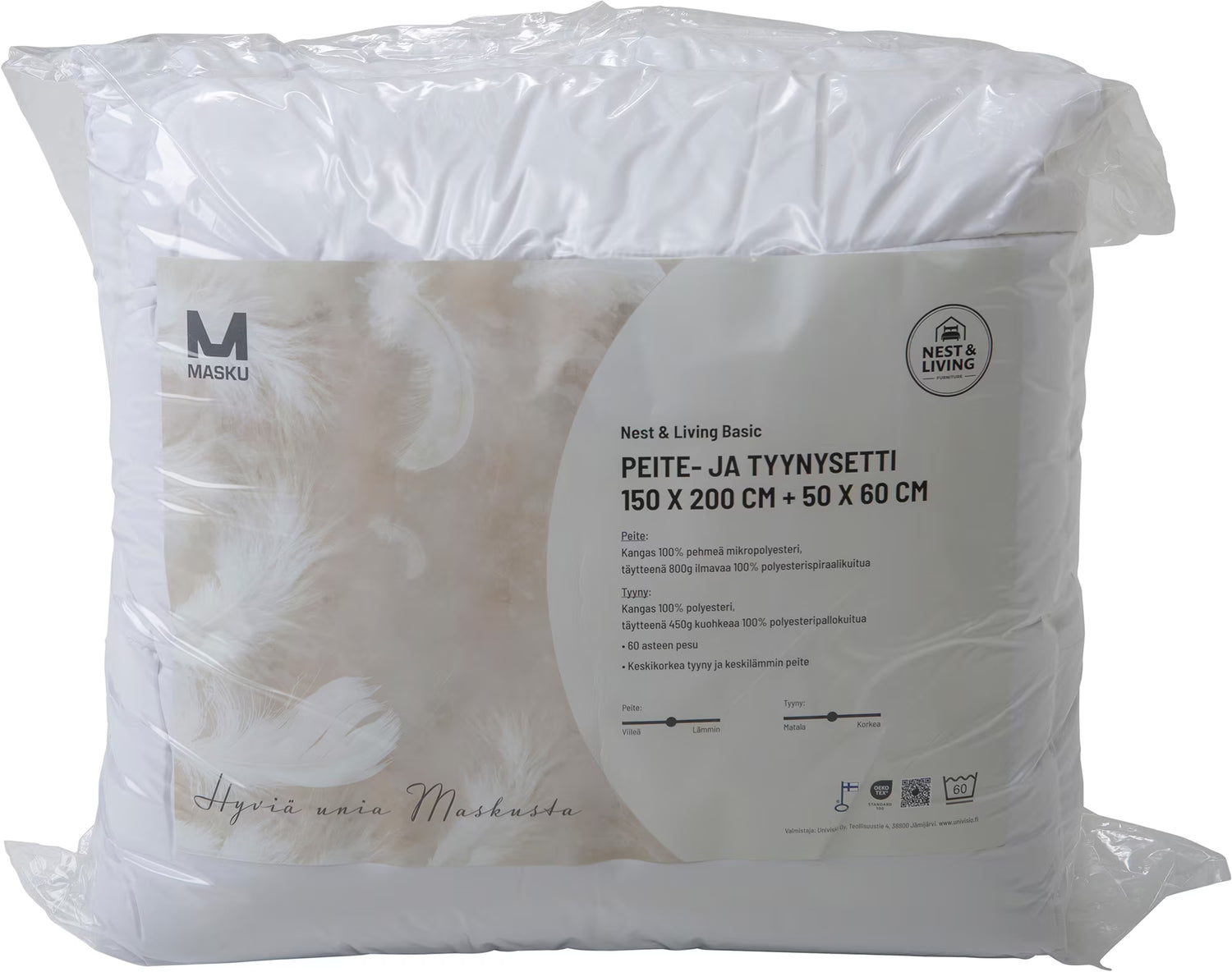 N&L basic, peite ja tyynysetti