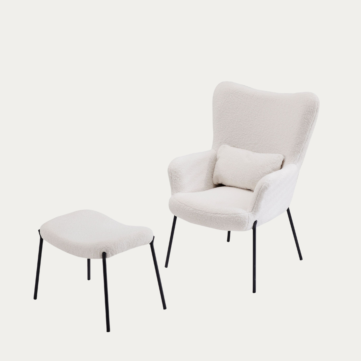 Lago, nojatuoli + rahi valkoinen