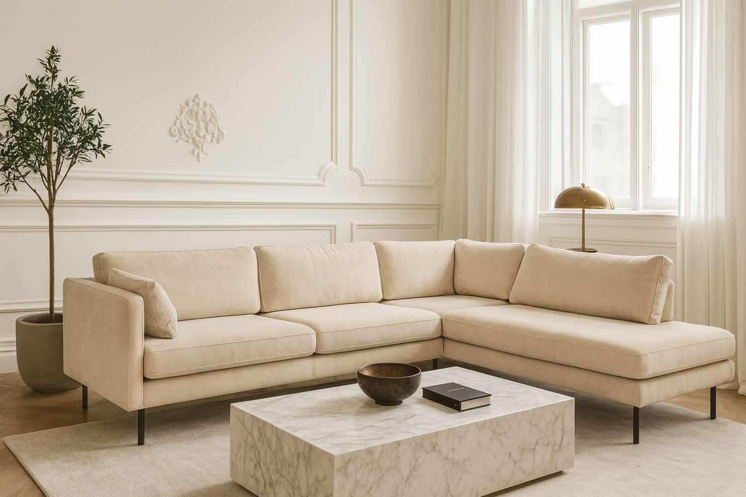 Copenhagen nordic avokulmasohva, Ontario beige