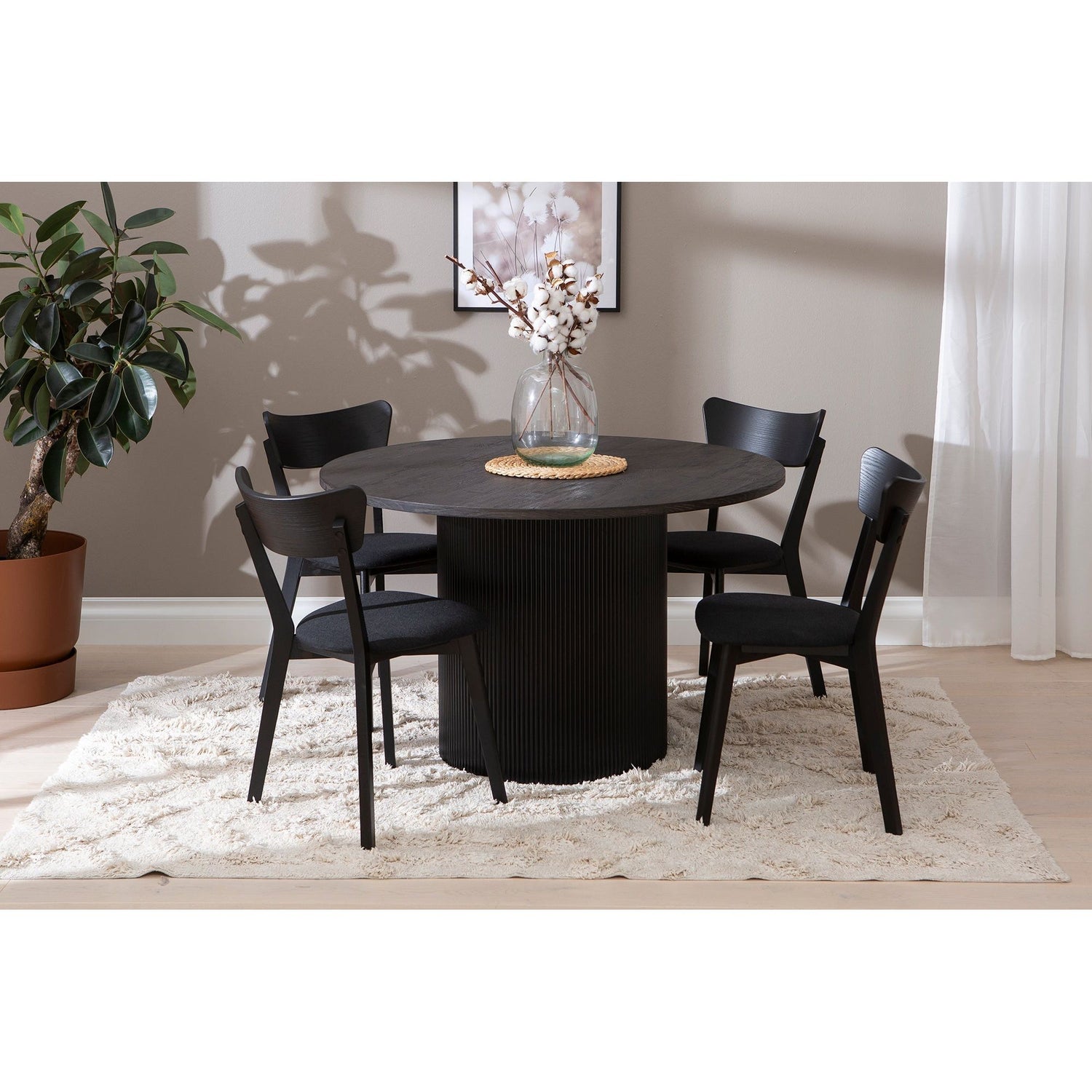 Denny ruokatuoli Musta saarni