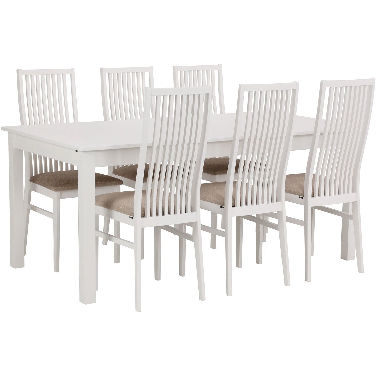 Elise ruokaryhmä, jatkopöytä + 6 tuolia