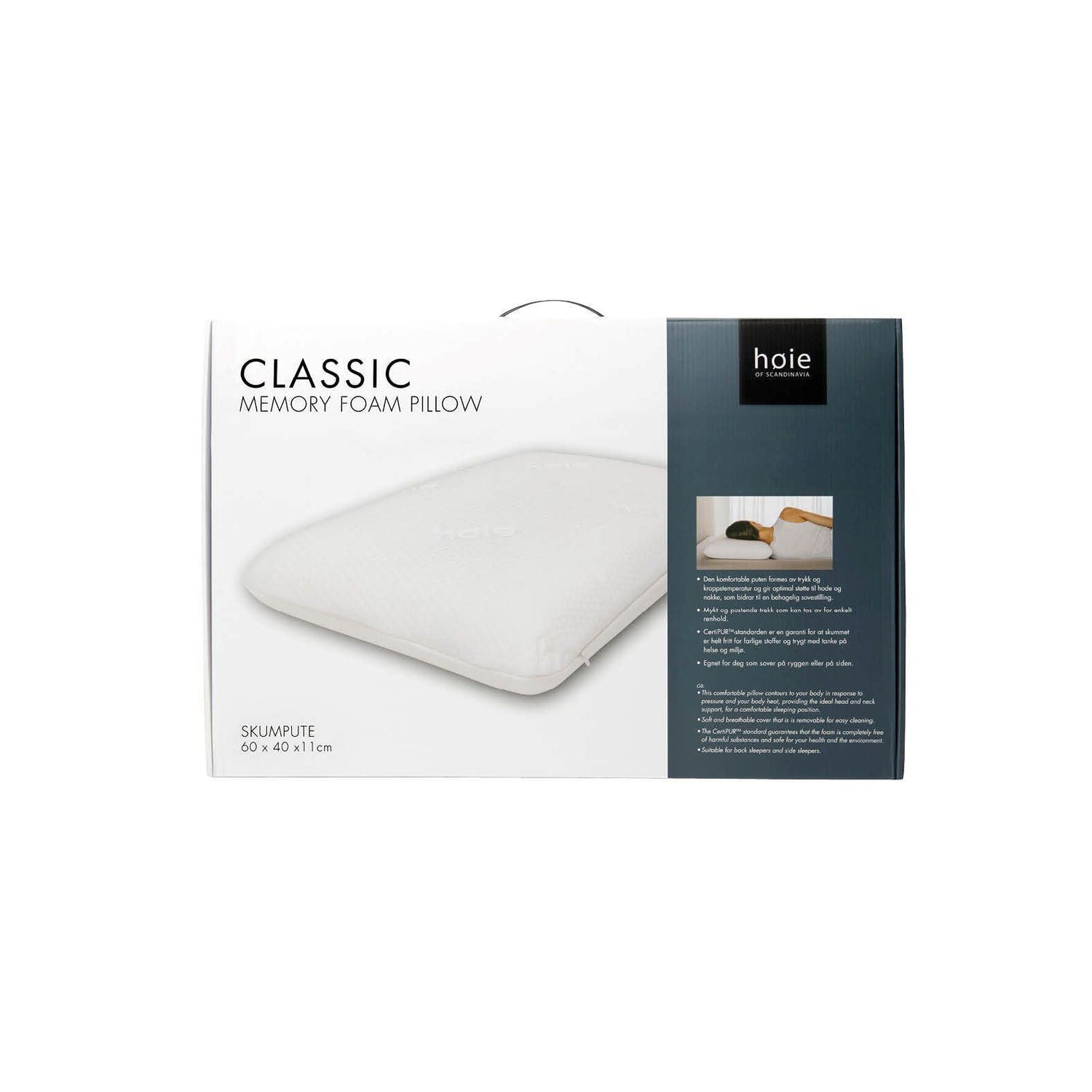 Hoie Classic, Ergonominen Memory Foam tyyny