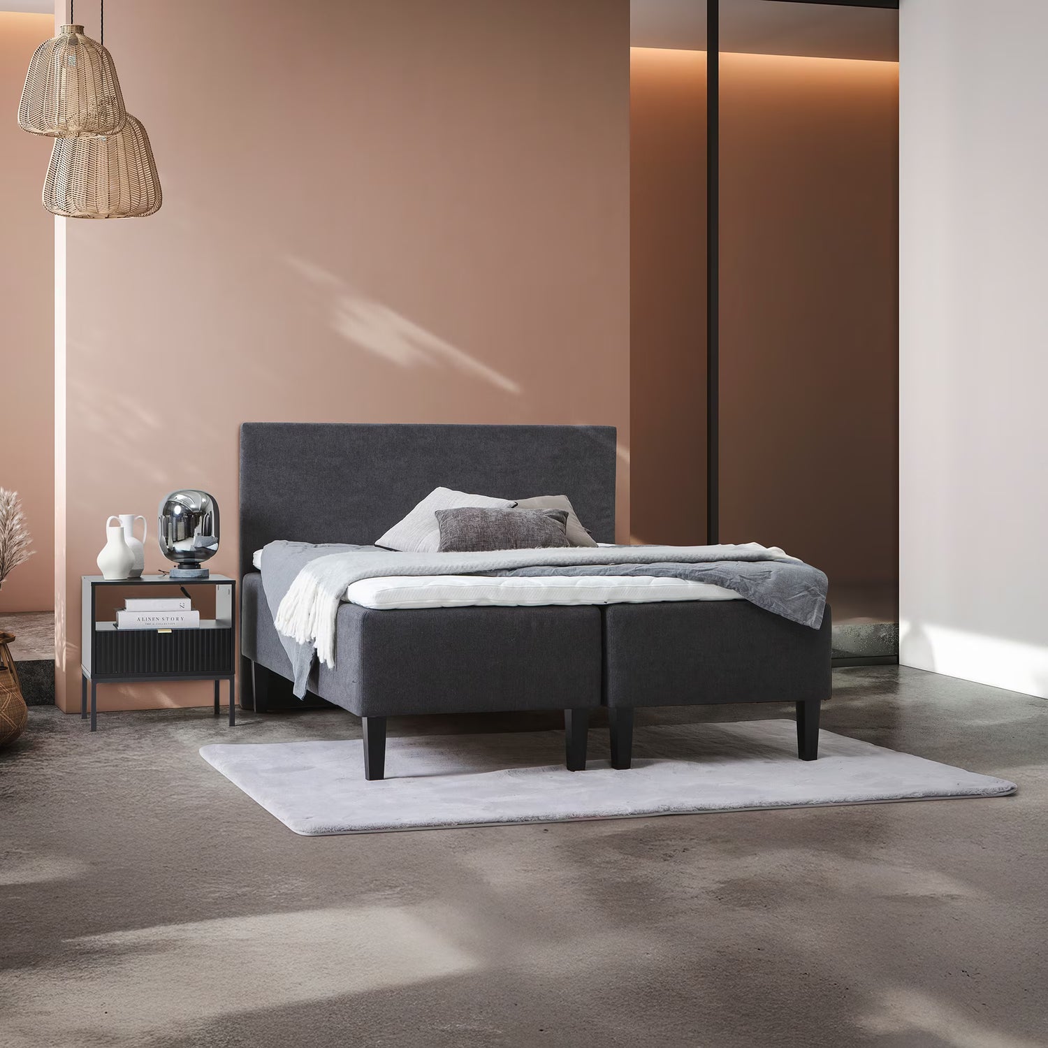 N&L Moon gold runkosänky antrasiitti