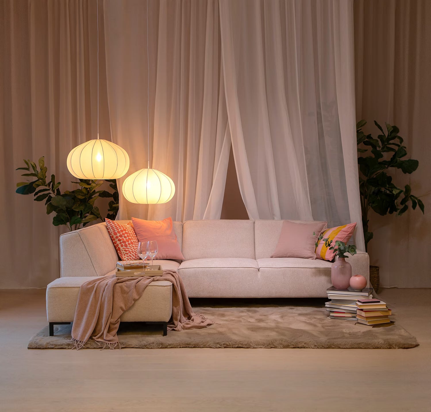 Ribe, avokulmasohva beige